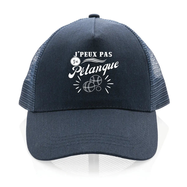 Casquette Trucker 100% recyclée J'peux pas j'ai pétanque