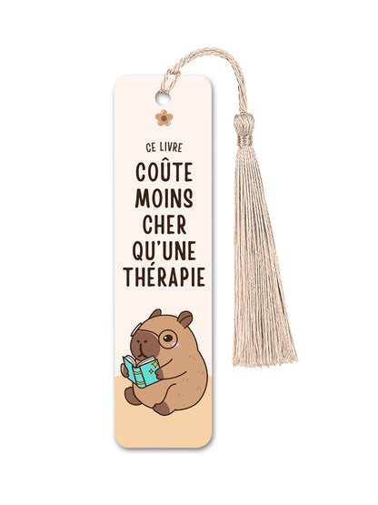 Marque-page Ce livre coûte moins cher qu'une thérapie Encre et Créations