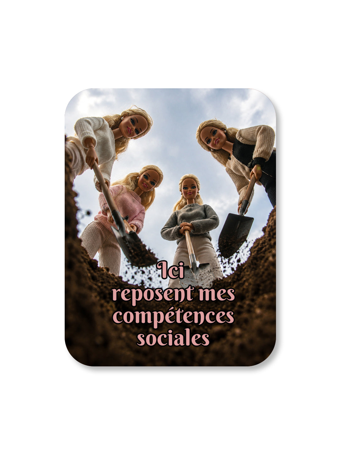 Aimant Ici reposent mes compétences sociales Encre et Créations