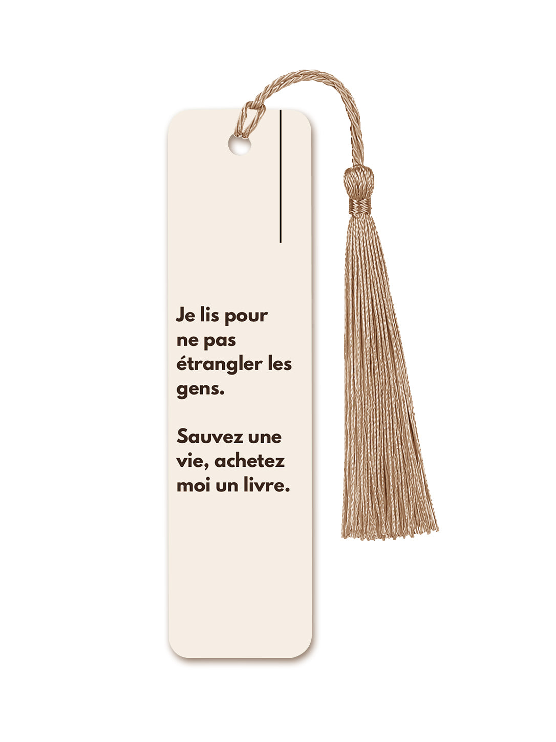 Marque-page Je lis pour ne pas étrangler les gens