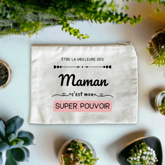 Jolie pochette Être la meilleure des maman c'est mon super pouvoir