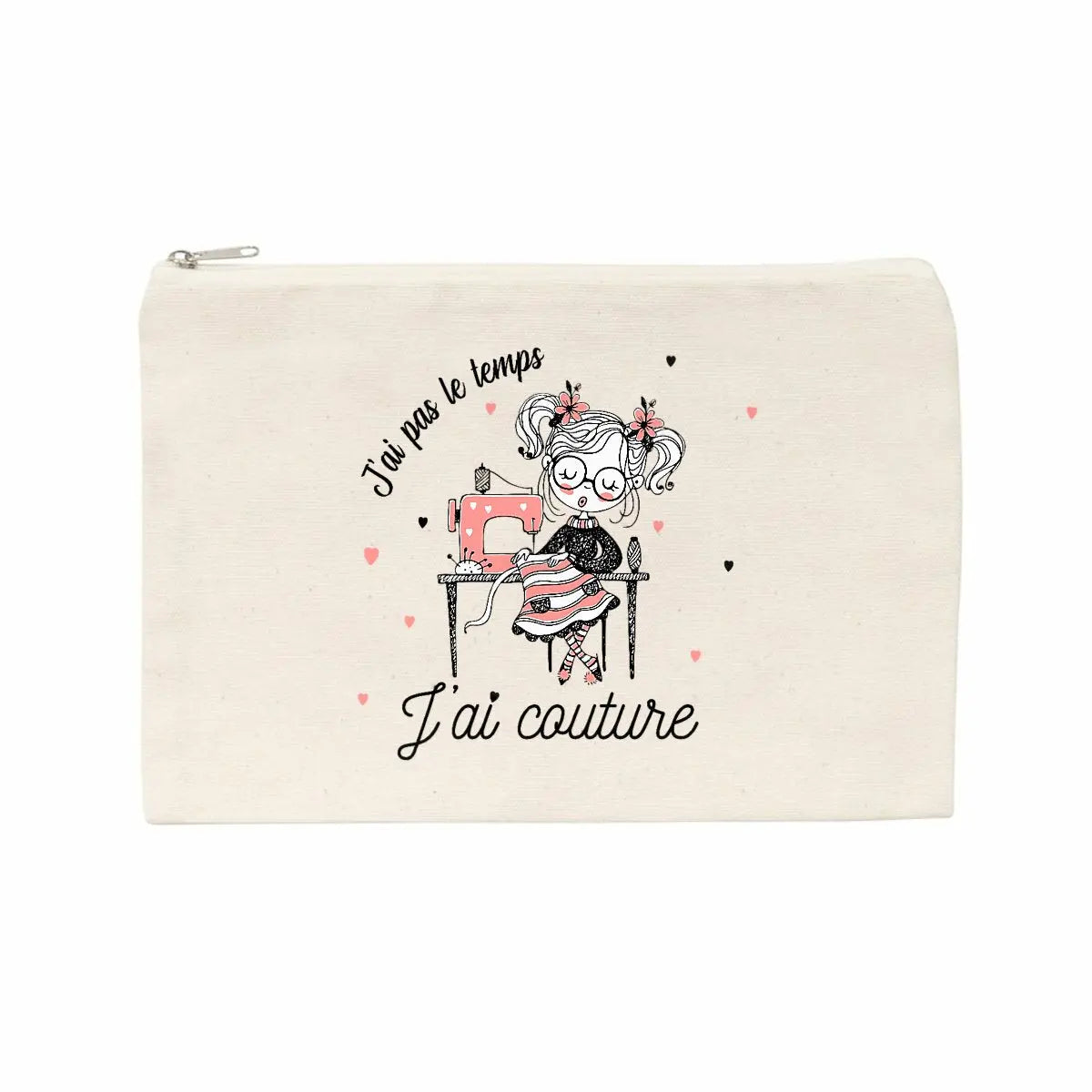 Jolie pochette J'ai pas le temps j'ai couture