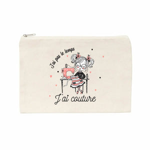 Jolie pochette J'ai pas le temps j'ai couture