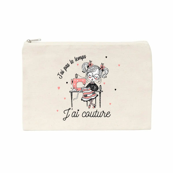 Jolie pochette J'ai pas le temps j'ai couture