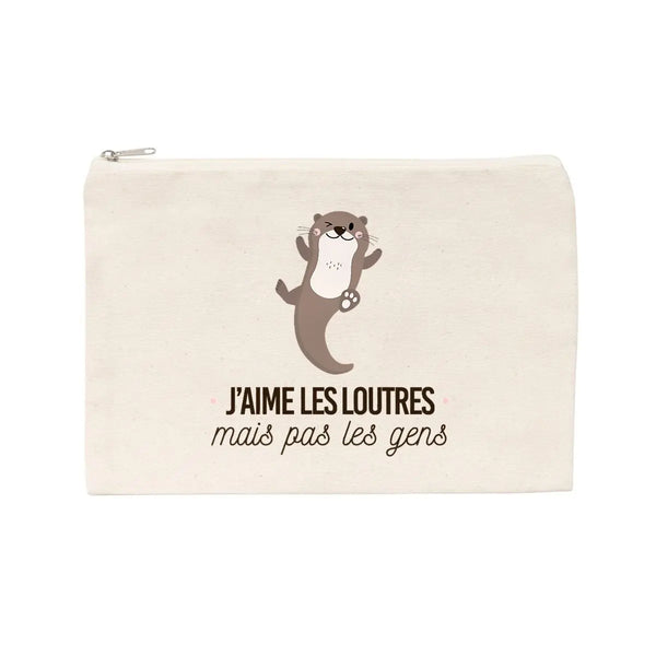 Jolie pochette J'aime les loutres