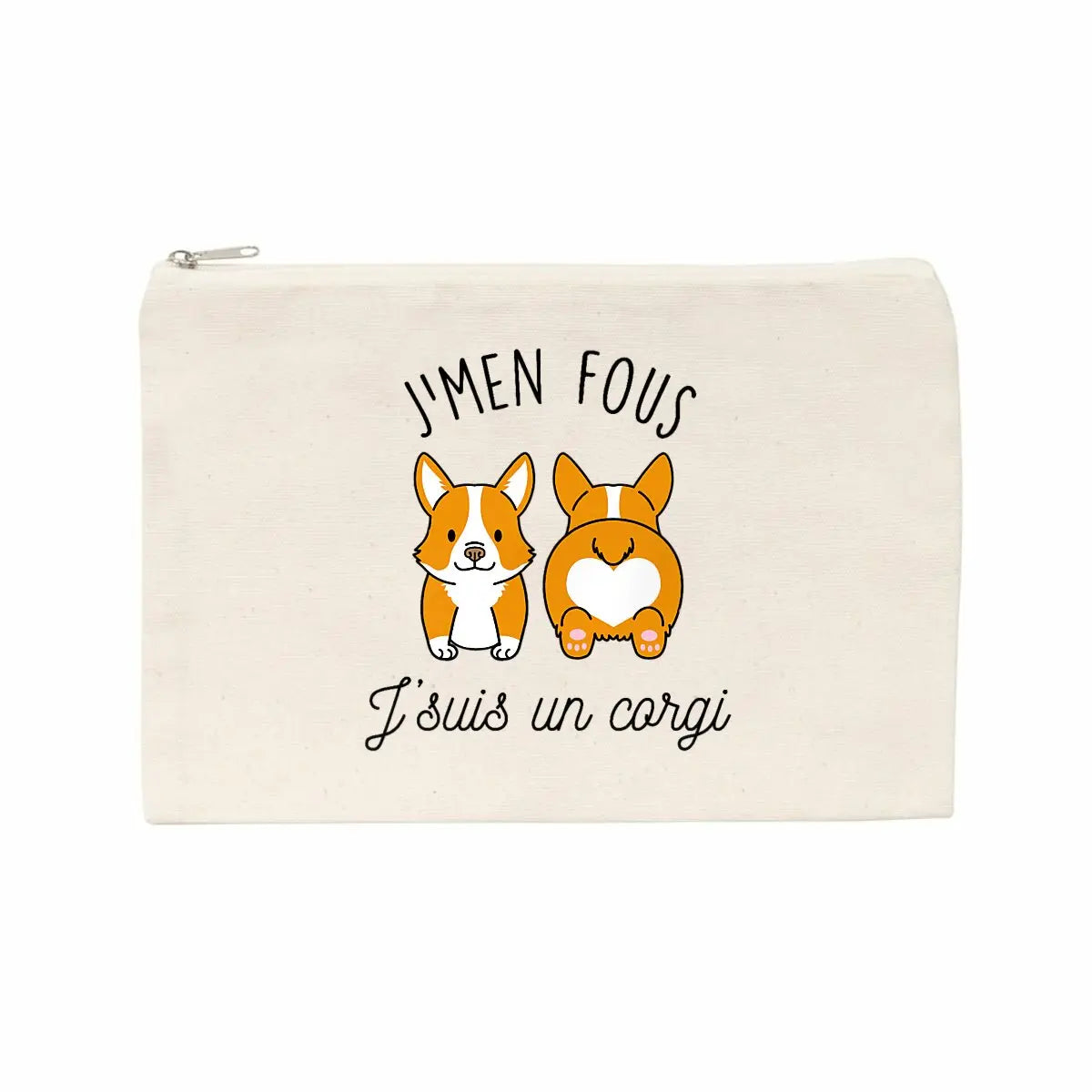 Jolie pochette J'men fous j'suis un corgi