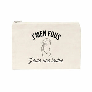 Jolie pochette J'men fous j'suis une loutre