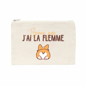 Jolie pochette J'peux pas j'ai la flemme