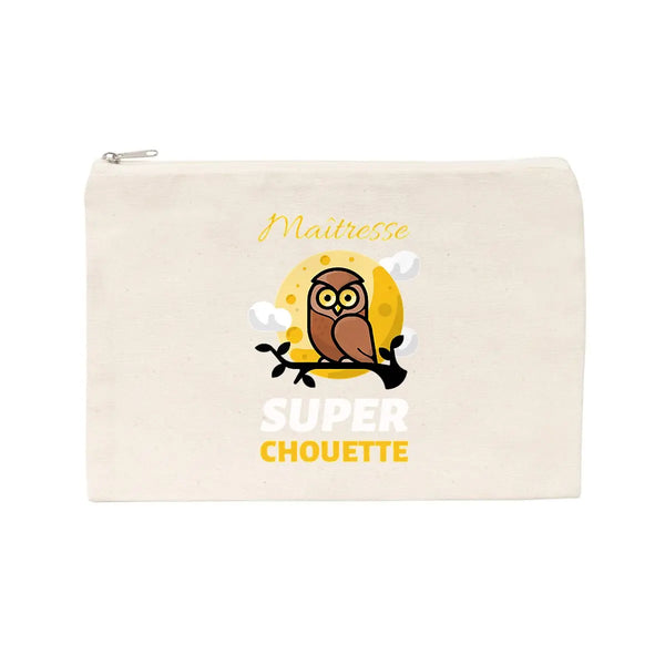 Jolie pochette Maîtresse super chouette