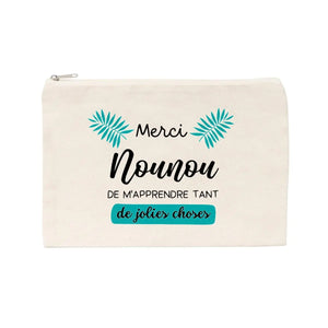 Jolie pochette Merci nounou de m'apprendre tant de jolies choses