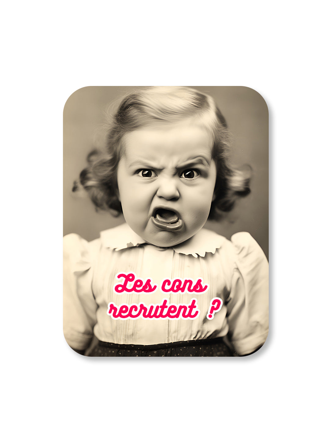 Aimant Les cons recrutent Encre et Créations