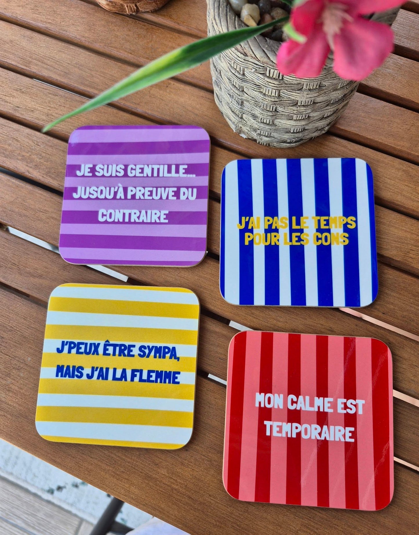 Lot dessous de tasse Patience limitée