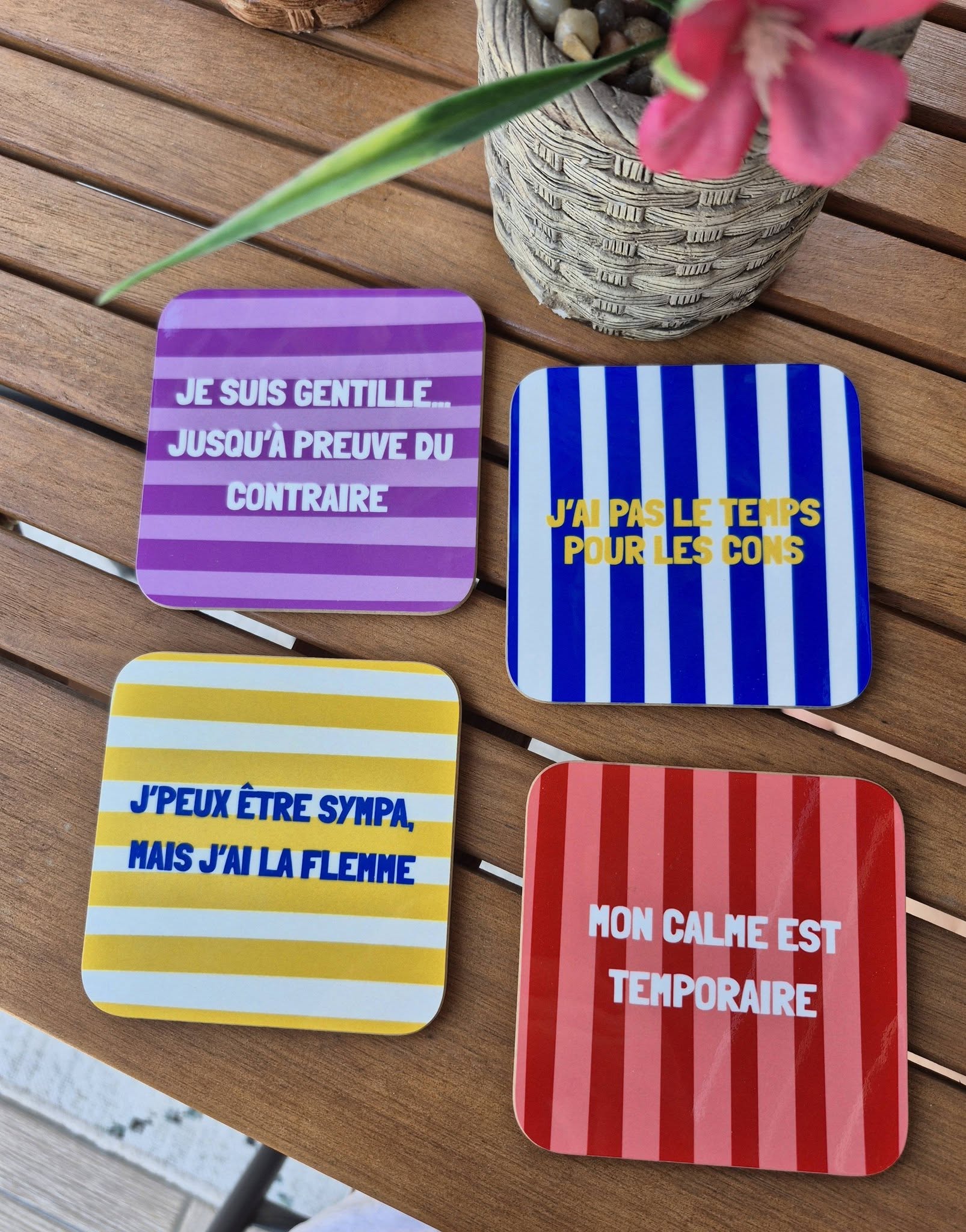 Lot dessous de tasse Patience limitée