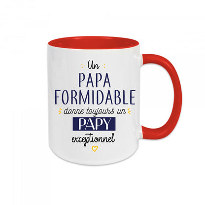 Mug céramique Un papa formidable donne toujours un papy exceptionnel Encre et Créations
