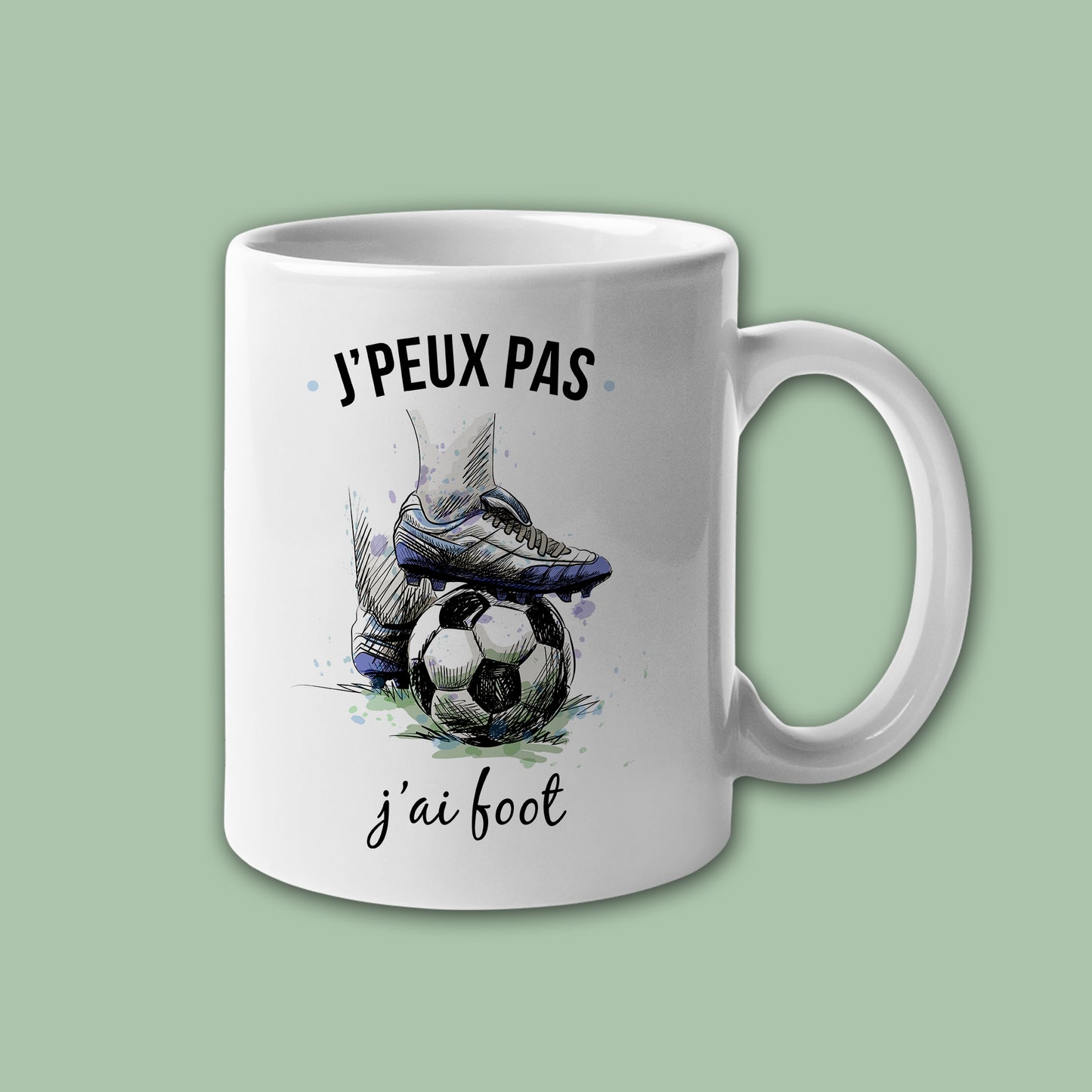 Mug céramique J'peux pas j'ai foot