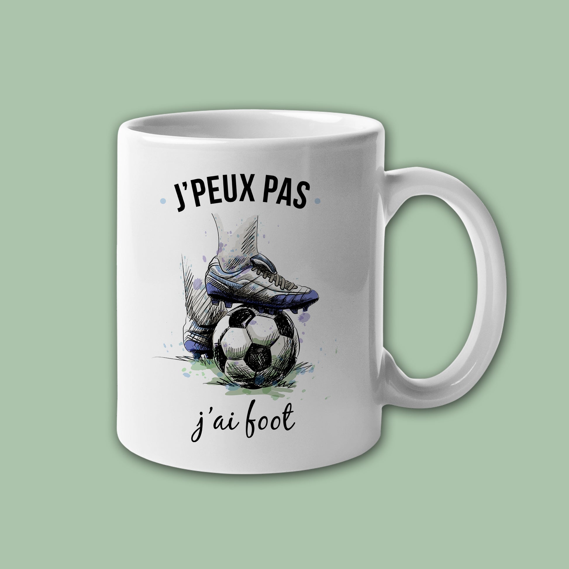 Mug céramique J'peux pas j'ai foot