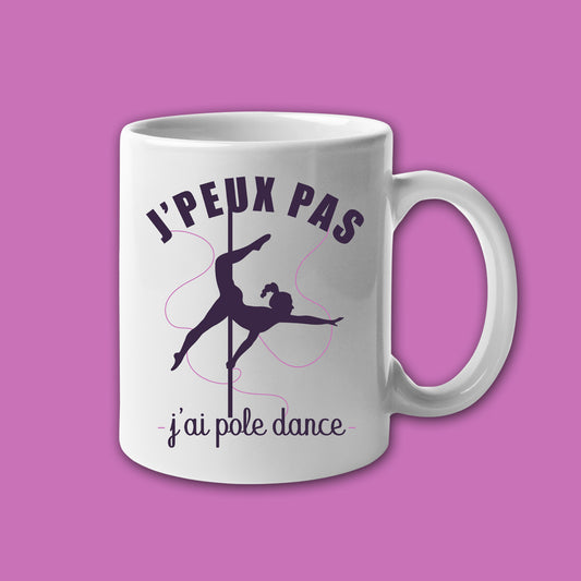 Mug céramique J'peux pas j'ai pole dance