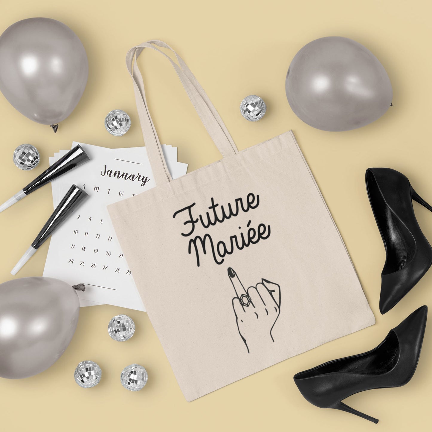 Totebag Future Mariée bague fiançailles TPOP