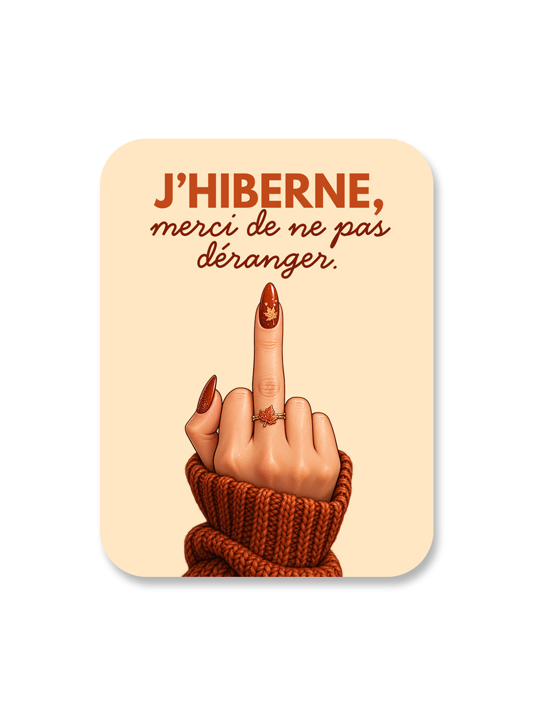Aimant J'hiberne Encre et Créations