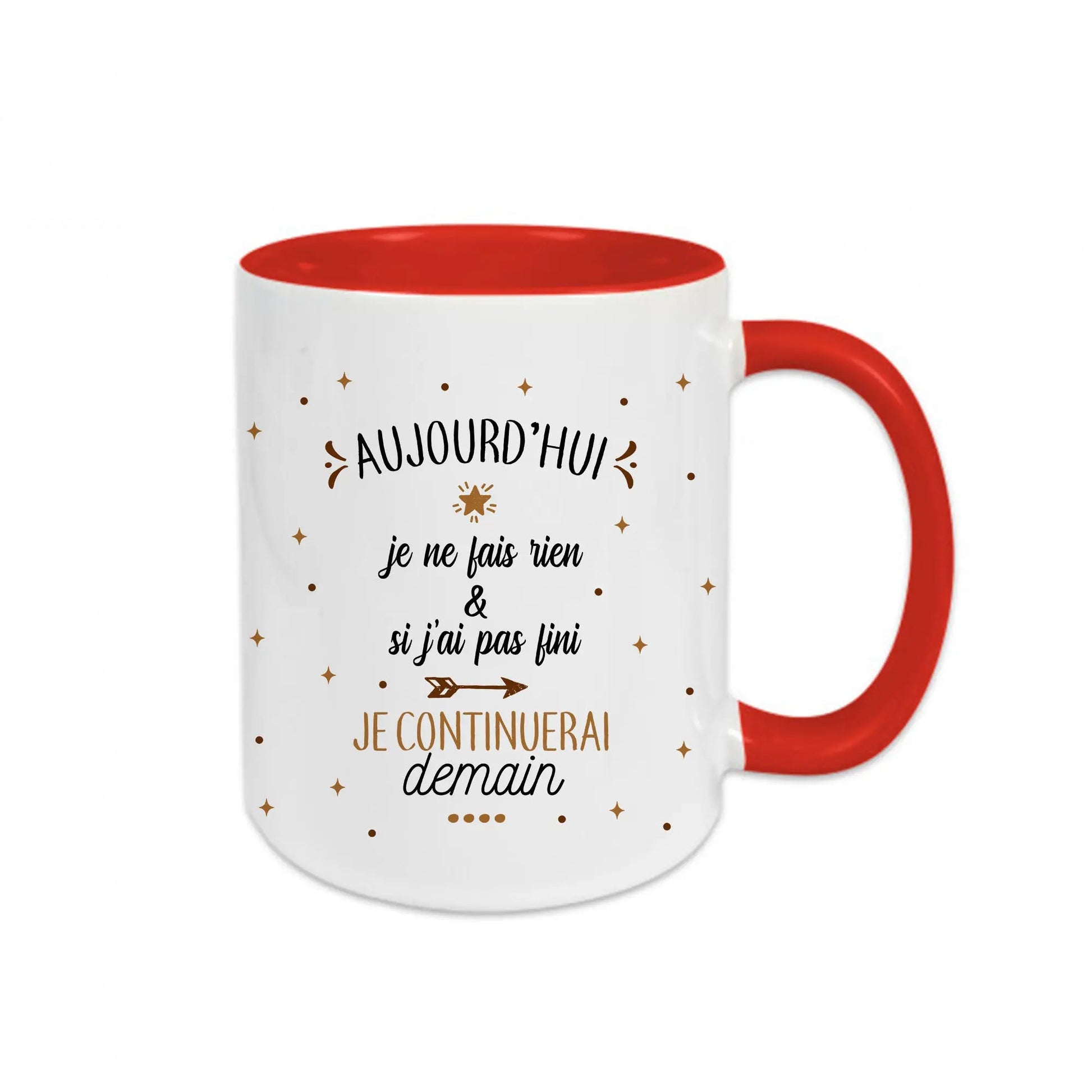 Mug céramique Aujourd'hui je ne fais rien Encre et Créations