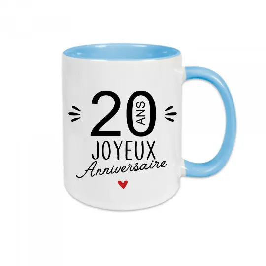 Mug céramique - 20 Ans Joyeux Anniversaire