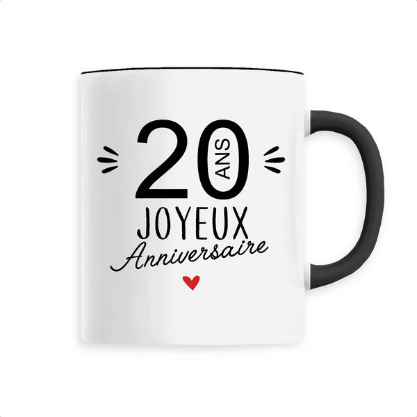 Mug céramique - 20 Ans Joyeux Anniversaire