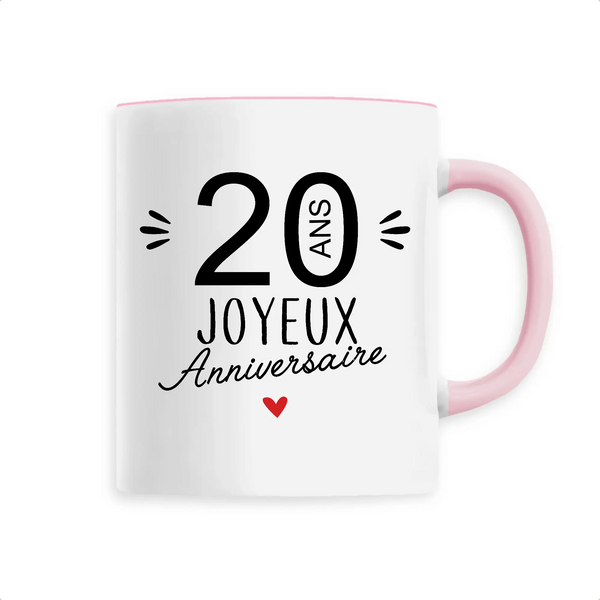 Mug céramique - 20 Ans Joyeux Anniversaire