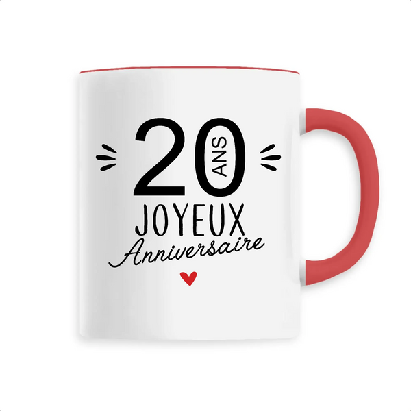 Mug céramique - 20 Ans Joyeux Anniversaire