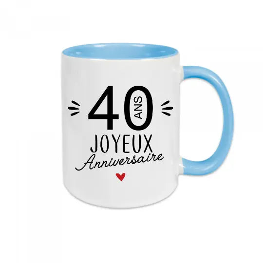 Mug céramique - 40 Ans Joyeux Anniversaire