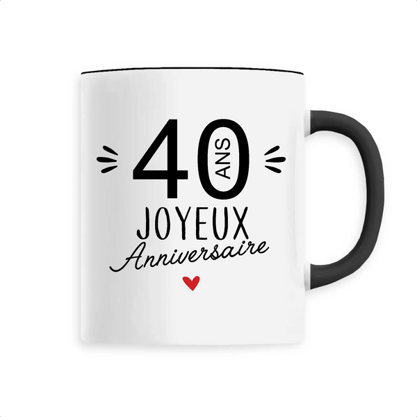 Mug céramique - 40 Ans Joyeux Anniversaire