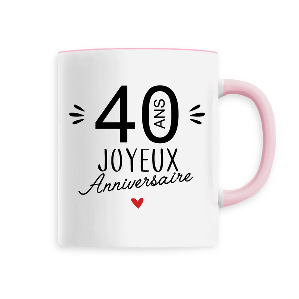 Mug céramique - 40 Ans Joyeux Anniversaire