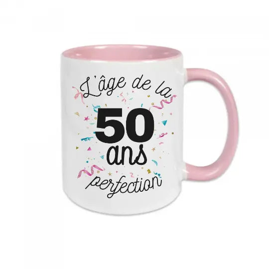 Mug céramique - 50 ans l'âge de la perfection