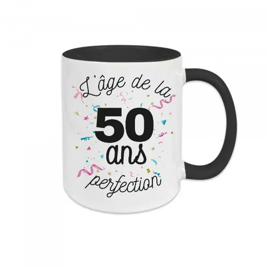 Mug céramique - 50 ans l'âge de la perfection