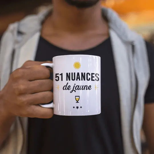 Mug céramique - 51 nuances de jaune