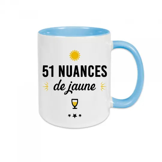 Mug céramique - 51 nuances de jaune