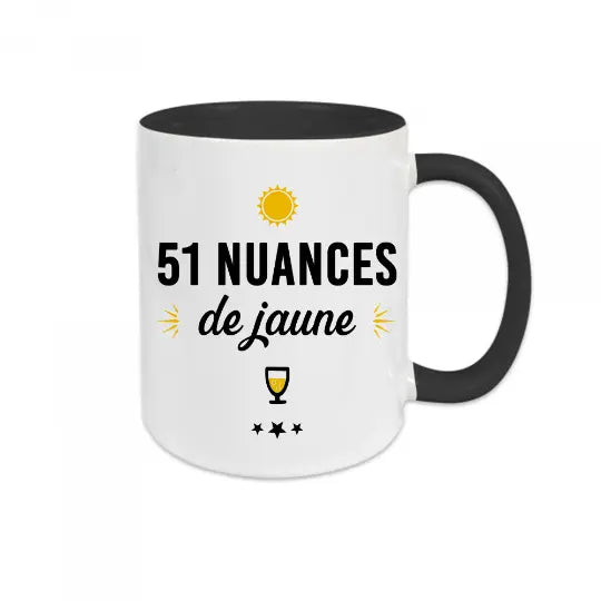 Mug céramique - 51 nuances de jaune