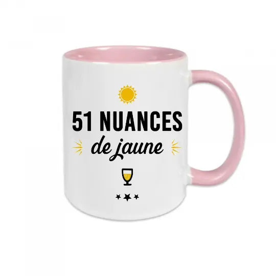 Mug céramique - 51 nuances de jaune