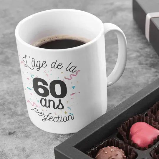 Mug céramique - 60 ans l'âge de la perfection