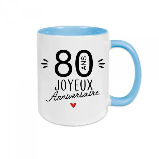 Mug céramique - 80 Ans Joyeux Anniversaire