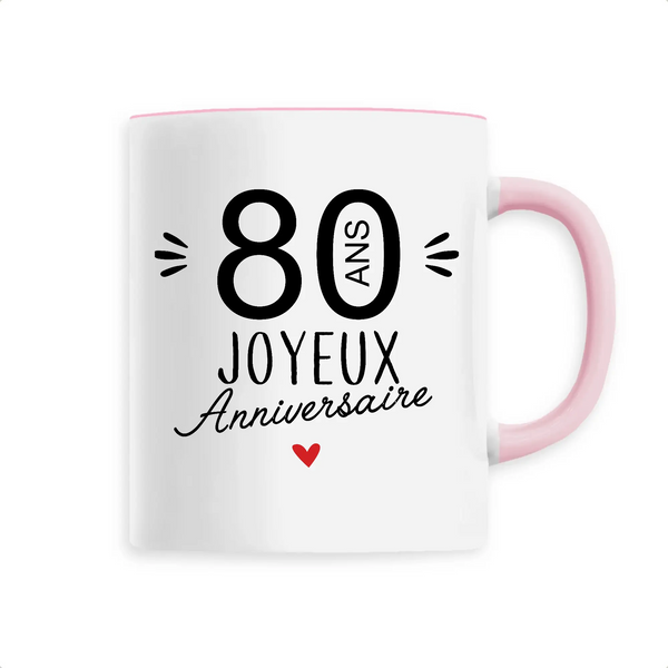 Mug céramique - 80 Ans Joyeux Anniversaire