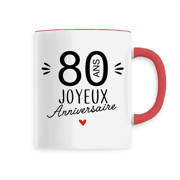 Mug céramique - 80 Ans Joyeux Anniversaire