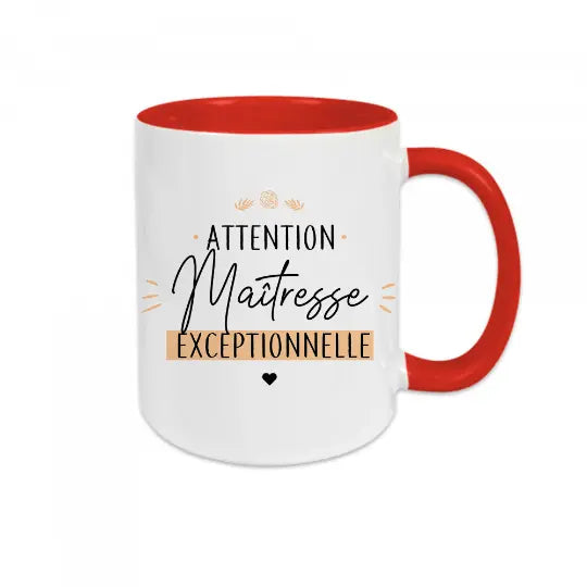 Mug céramique - Attention, maîtresse exceptionnelle