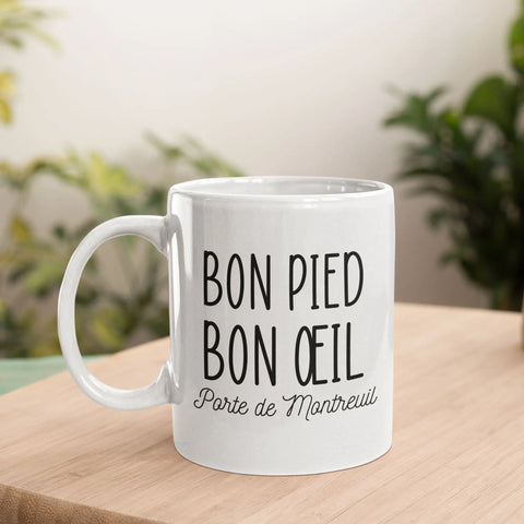 Mug céramique - Bon pied bon œil porte de Montreuil