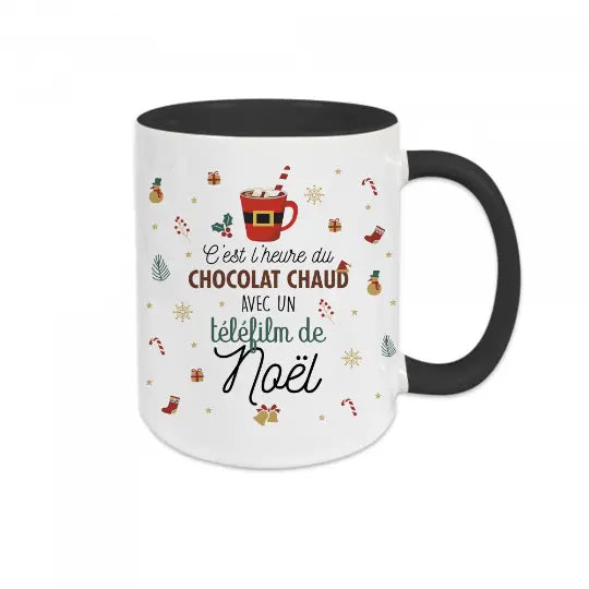 Mug céramique - C'est l'heure du chocolat chaud et avec un téléfilm de Noël Encre et Créations