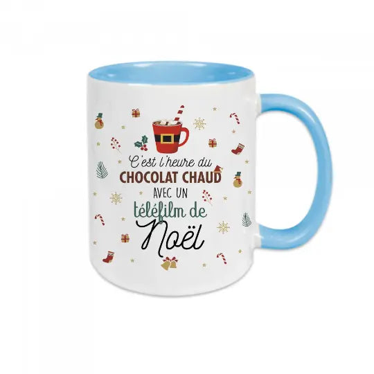 Mug céramique - C'est l'heure du chocolat chaud et avec un téléfilm de Noël Encre et Créations