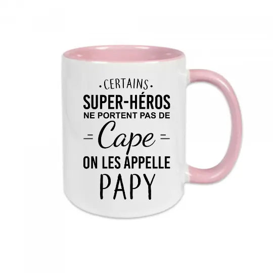 Mug céramique - Certains super-héros ne portent pas de cape, on les appelle Papy