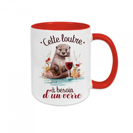 Mug céramique - Cette loutre à besoin d'un verre