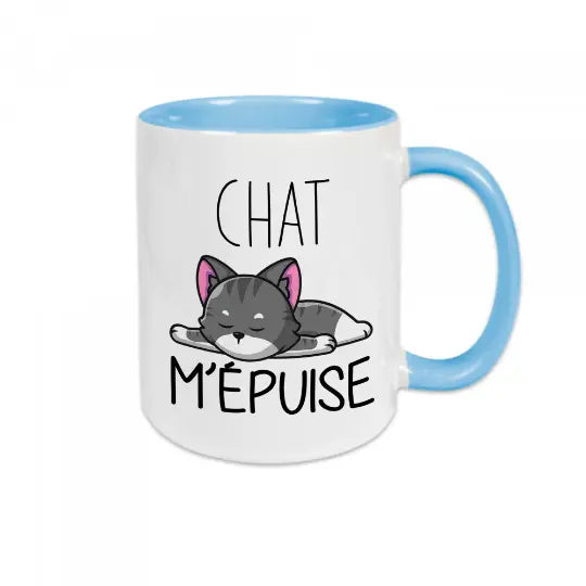 Mug céramique - Chat m'épuise