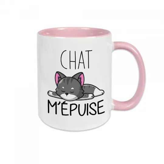 Mug céramique - Chat m'épuise