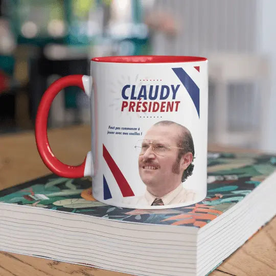 Mug céramique - Claudy président, affiche présidentielle humoristique